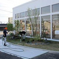店舗の緑化事業